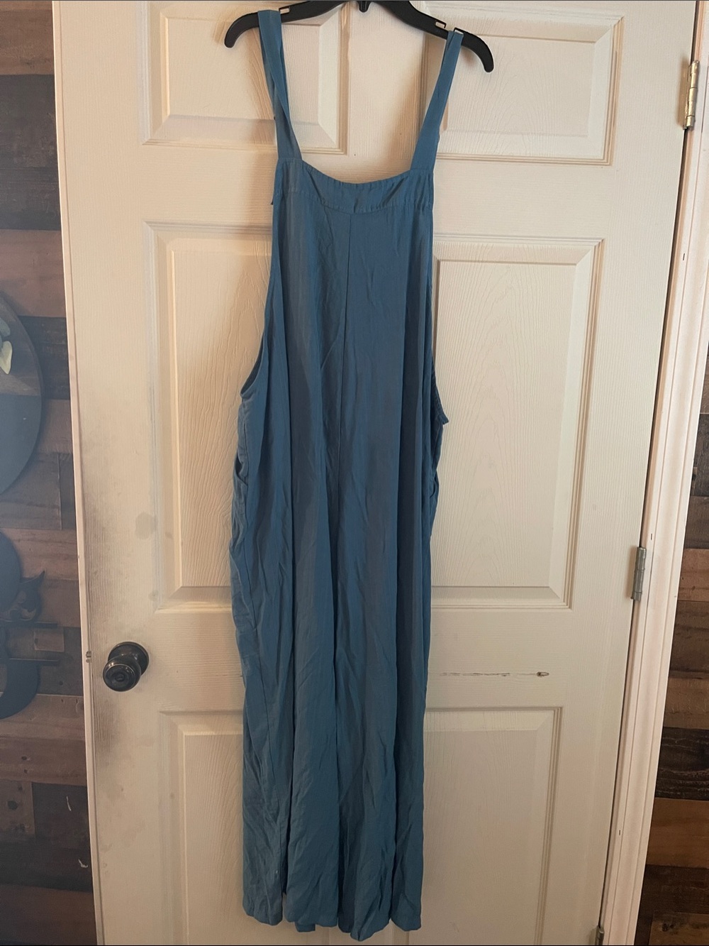 Relaxed Blue Sleeveless Jumpsuit Romper